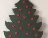 Rustic Wooden Christmas Tree, Primitive Christmas Tree Decoration, Vinatge Wood Christmas Tree Wall Decor, Christmas Decor