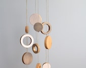 Wooden mobile, retro decoration, baby mobile