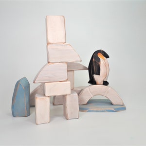 Igloo toy, wooden puzzle, north pole, inuit house, eco-friendly image 3