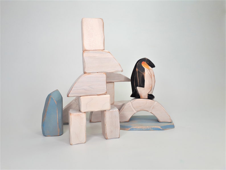 Igloo toy, wooden puzzle, north pole, inuit house, eco-friendly image 3