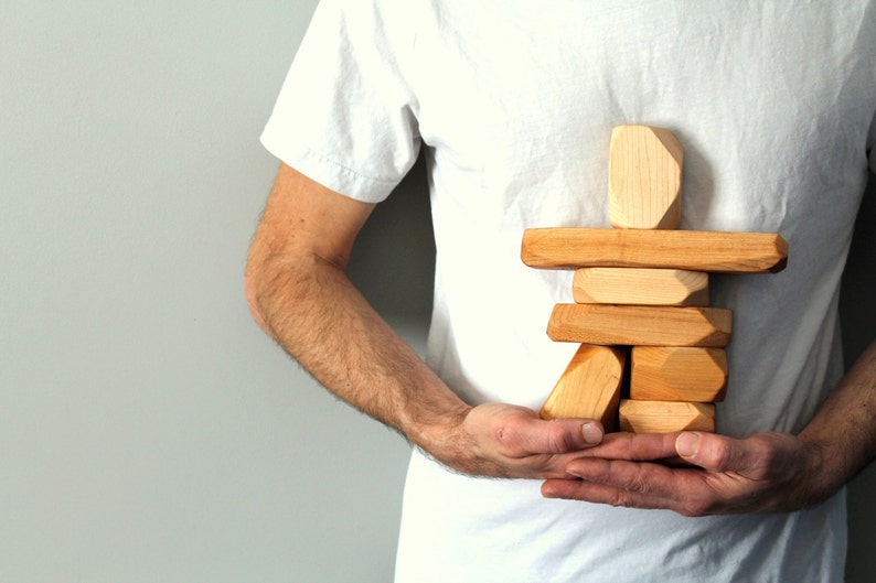 Wooden blocks kit, stackable toy image 4