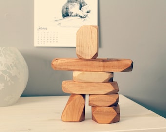 Wooden blocks kit, stackable toy