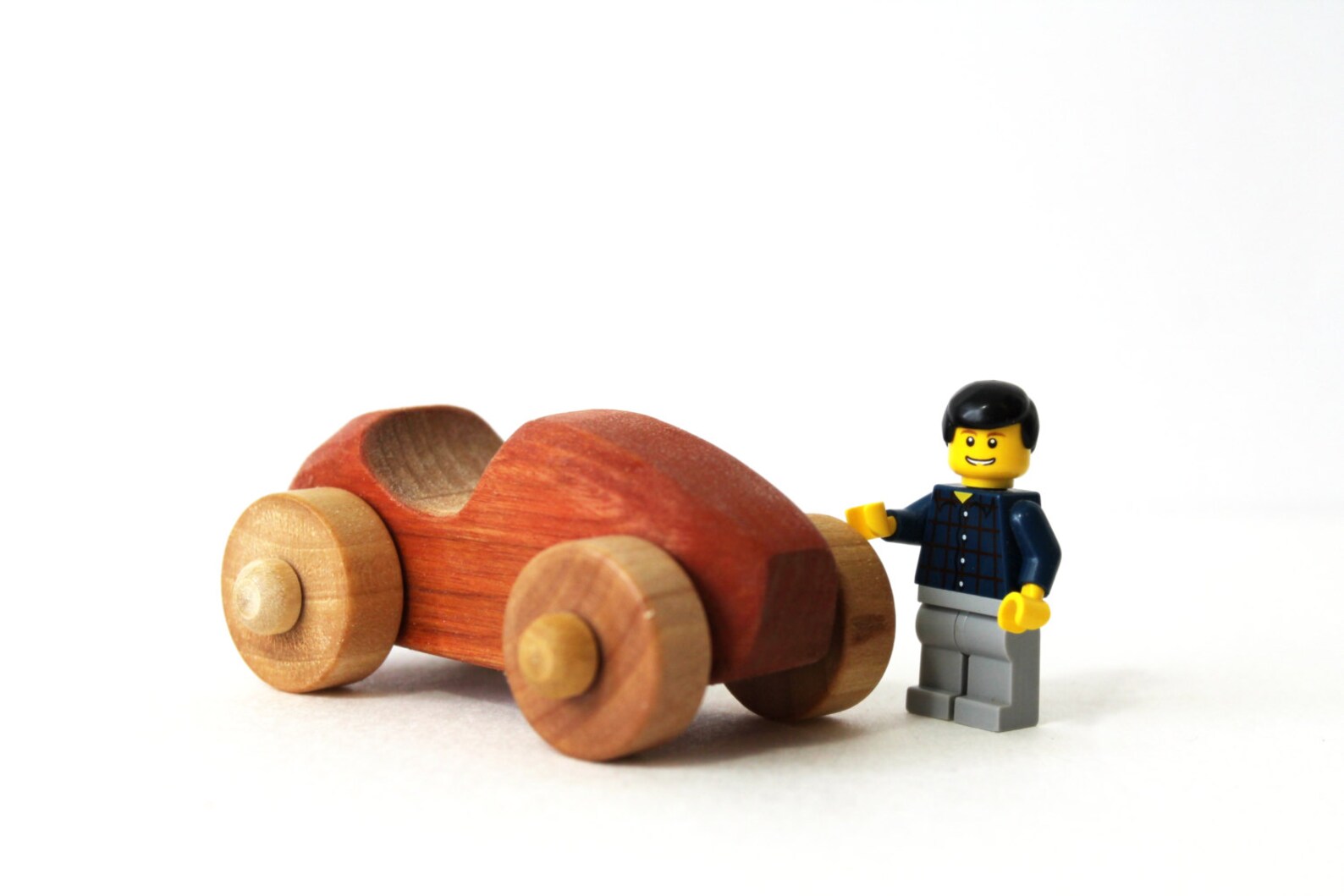 Easter Bunny Wooden Toy Car - Handmade Personalized Children's Toy