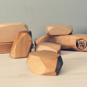 Wooden blocks kit, stackable toy image 3