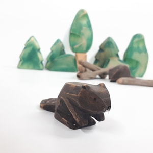Wooden beaver, wooden toy, play kit, eco-friendly toy, forest animal