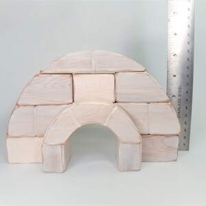 Igloo toy, wooden puzzle, north pole, inuit house, eco-friendly image 5