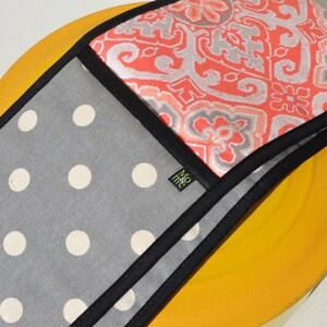 Double Oven Mitt  Handmade Pot Holder Colorful Kitchen Accent Decor/ Heat Resistant Oven Gloves Housewarming Gift