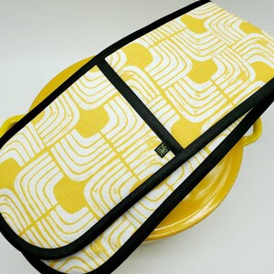 Double Oven Mitt  Handmade Pot Holder Colorful Kitchen Accent Decor/ Heat Resistant Oven Gloves Housewarming Gift