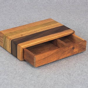 Jewelry Box, Valet Box, Trinket Box, Keepsake Box - Handmade in Our Shop - Oak, Maple, Sassafras, and Walnut Wood Strips