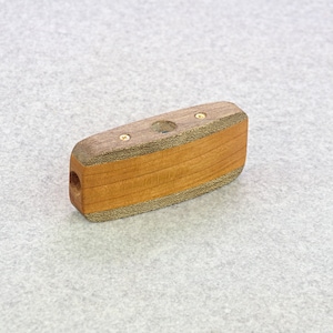 Kazoo - Single Barrel, Hand Sculptured - Easy to Play, Wind Instrument - Handcrafted from Strips of Various Woods - Party Favor - Noisemaker
