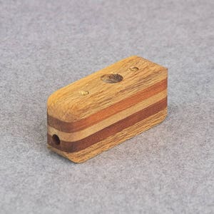 Kazoo - Handmade in Our Shop from Oak, Maple and Cherry Wood Strips - Easy to Play Wind Instrument - Hum, Don&#39;t Blow - Single Barrel Kazoo