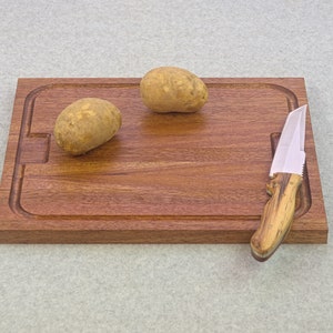 TEAK Cutting Board with Juice Groove - Teak Strips with Juice Groove - Get it Customized!