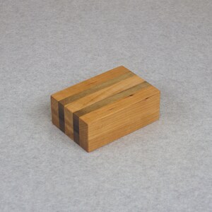 Wooden Storage Box - Handcrafted Small Coin or Trinket Box - Miniature Jewelry Box - Business Card Box - Cigarette Box - Home or Office