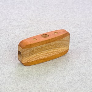 Kazoo - Single Barrel, Hand Sculptured, Easy to Play, Wind Instrument - Handcrafted from Strips of Various Woods - Party Favor - Noisemaker