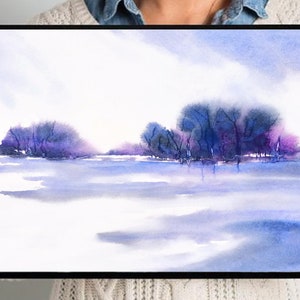 Kleurrijke natuur schilderij woonkamer wand decor minimal | Etsy