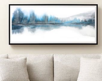 extra abstract canvas decor teal vertical turquoise