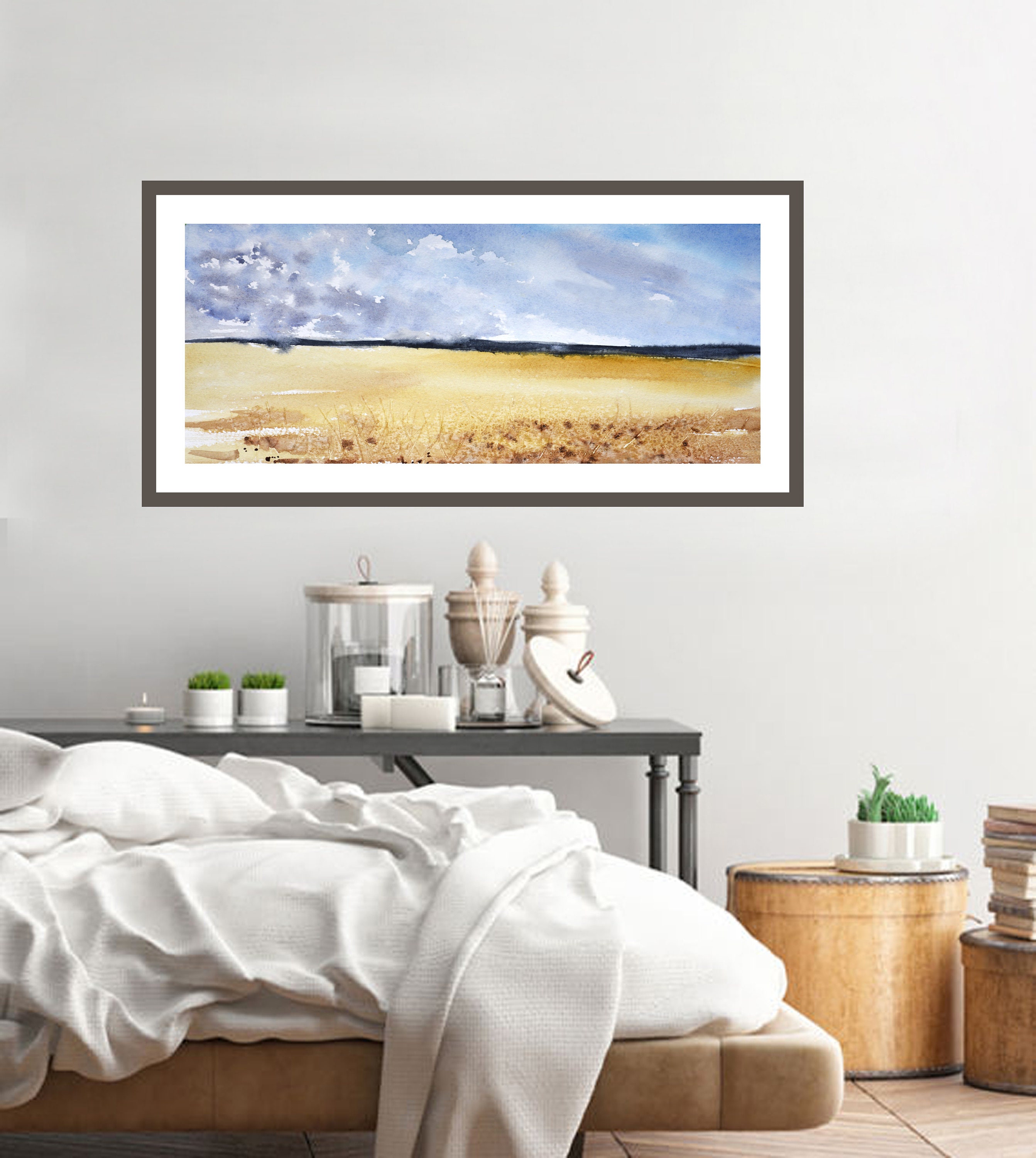 Prairie Painting Open Fields Print Countryside Painting | Etsy