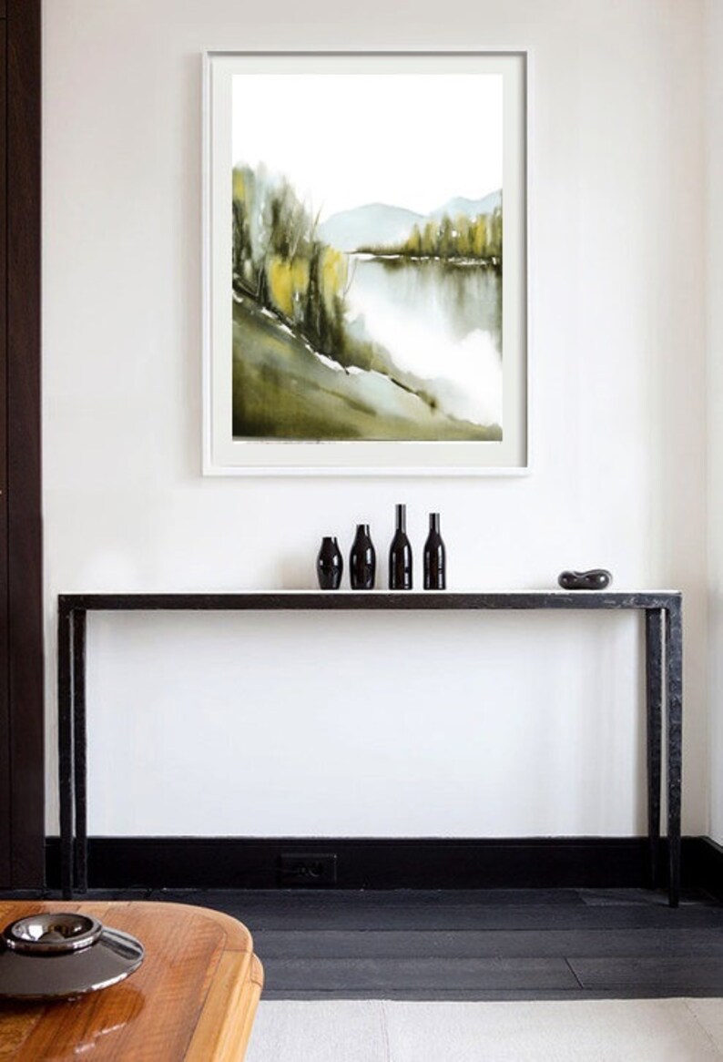 11x1413x198x10 Lake House Decor Pastel Art Watercolor Etsy