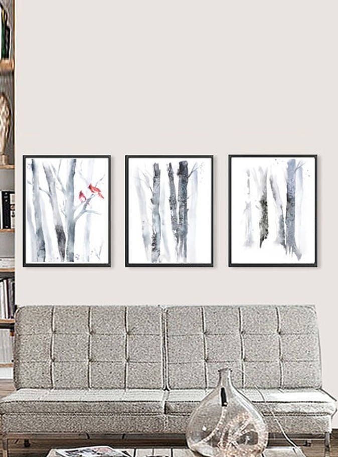 Set of 3 Wall Art Set of 3 Prints Three Piece Wall Art Birch Etsy