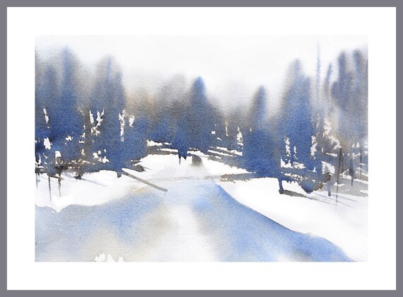 Simple Artwork Nature Wall Art Blue Bedroom Decor Fine Art Etsy