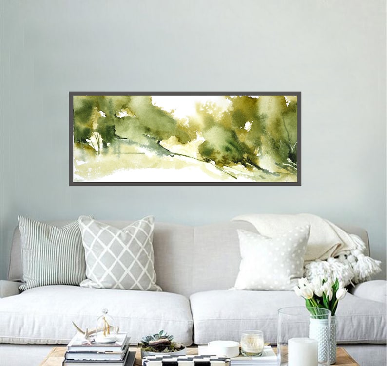 Large Oversize Narrow Horizontal Print Over Bed Wall Art