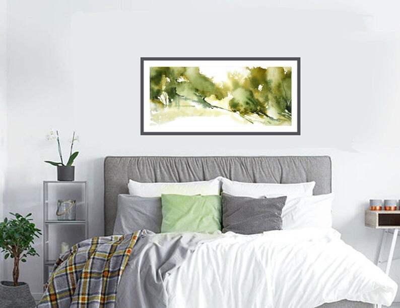 Large Oversize Narrow Horizontal Print Over Bed Wall Art