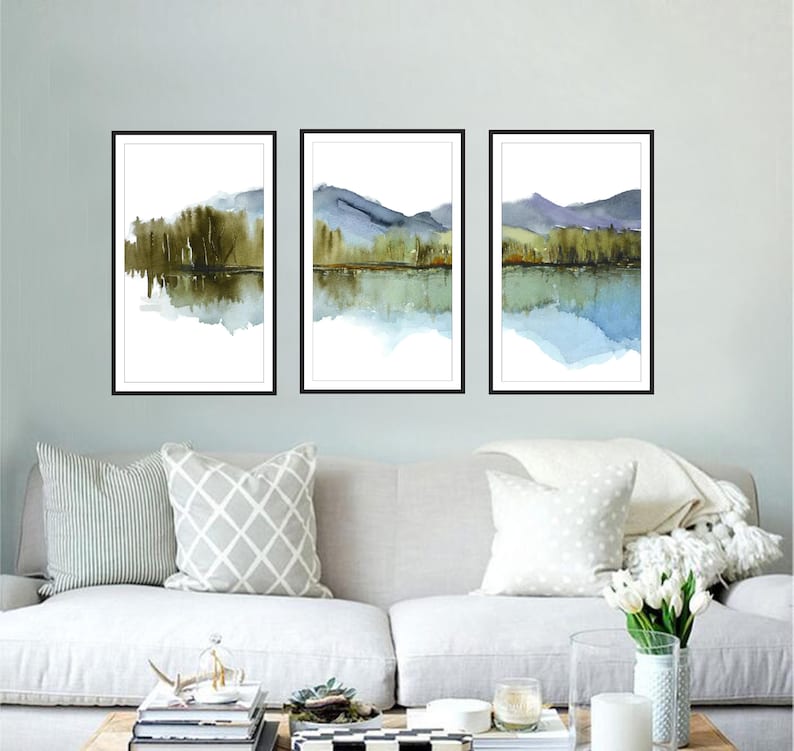 Very Large Wall Art Set of 3 prints 21x36 or 13x22 each | Etsy
