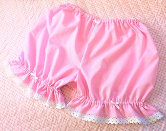 Soft Pink x White Kawaii Lolita Fairy Kei Bloomers