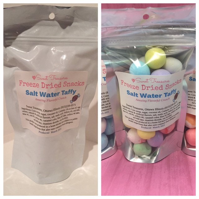 Freeze Dried Salt Water Taffy Assorted Flavors