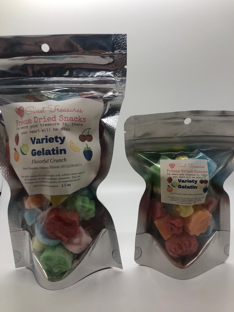Variety Flavors Freeze Dried Gelatin Etsy