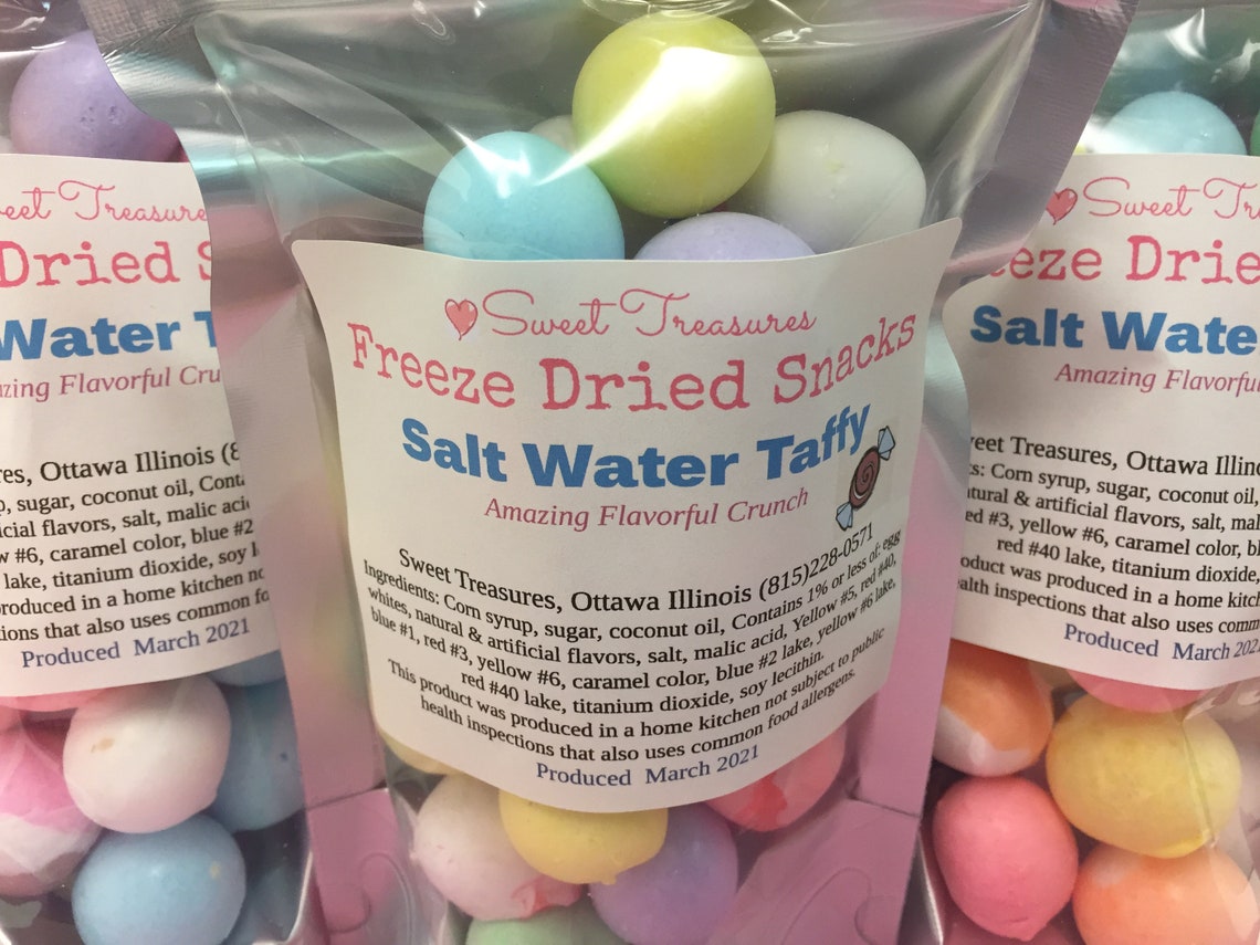 Freeze Dried Salt Water Taffy Assorted Flavors Etsy