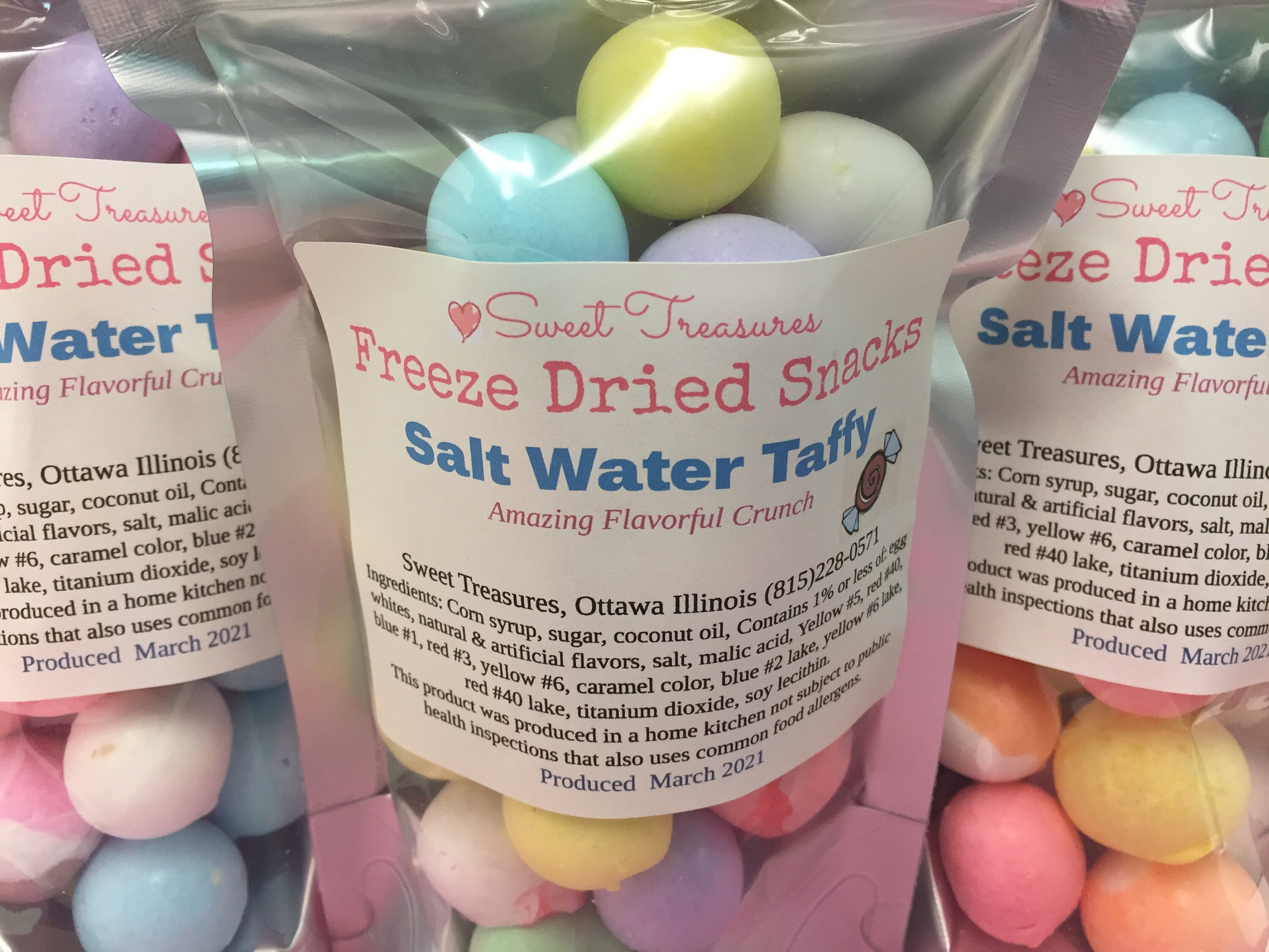 Freeze Dried Salt Water Taffy Assorted Flavors Etsy