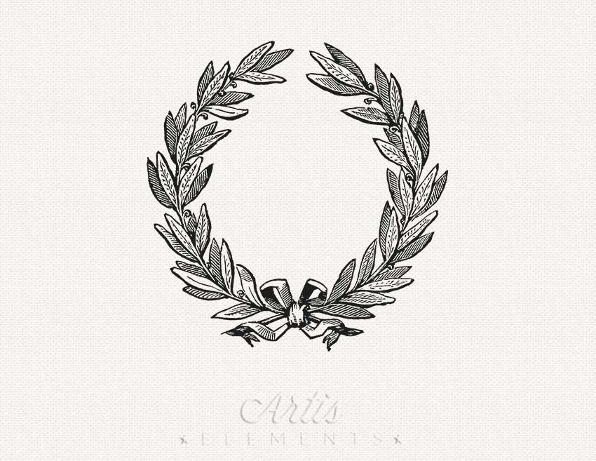 Laurel Wreath Frame PNG Digital ClipArt Download Transparent  Etsy