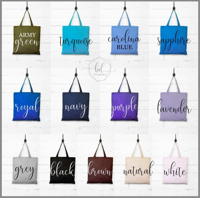 Bachelorette Gift Bachelorette Party Favors Bridesmaid Tote Bag Bridesmaid Survival Kit Bag Purple Canvas Tote Bag for Bridesmaid Gift