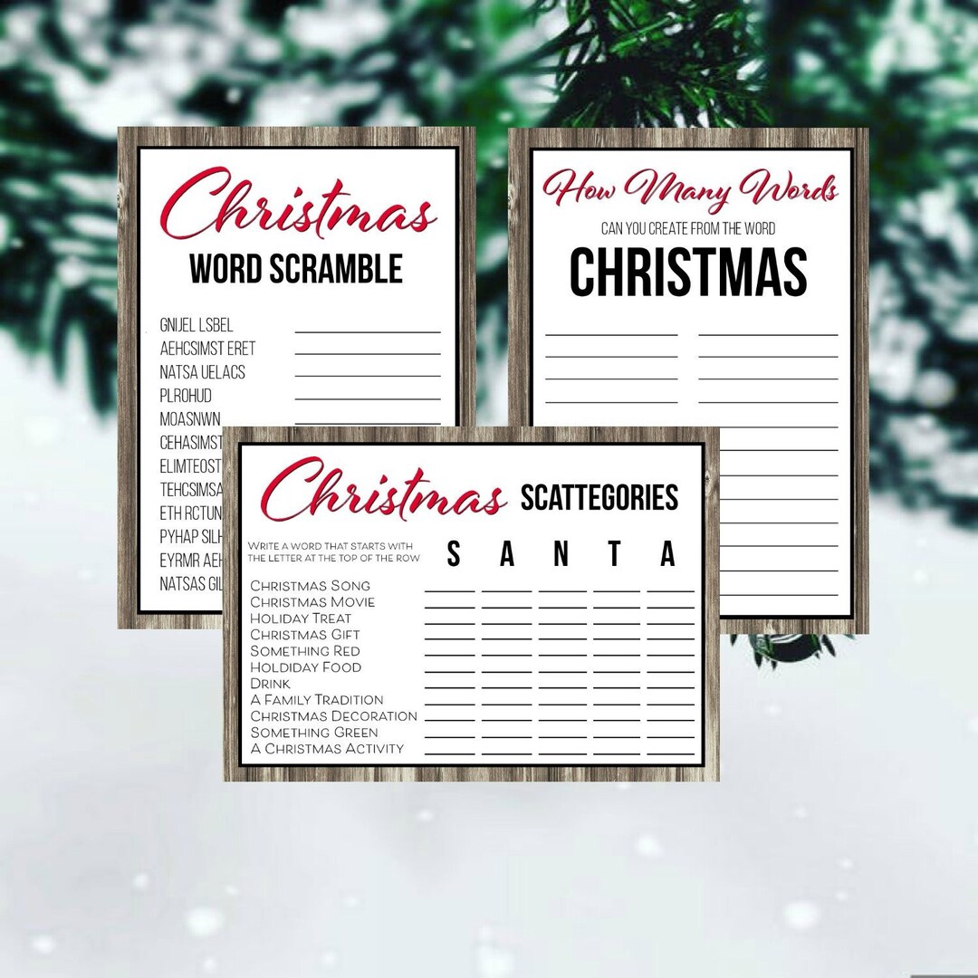 Weihnachtsspiele Weihnachtsfeier Spiele Buffalo Plaid Etsy.de
