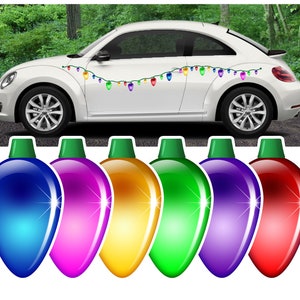 75 Christmas Lights Sticker Sheet -Graphics for Windows, Cars or Trucks, SUV's, RV's - Any smooth surface