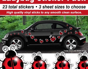 AWS 13 Stickers Ladybird Waterproof Ladybird For Car Motorcycle In - Foto 10