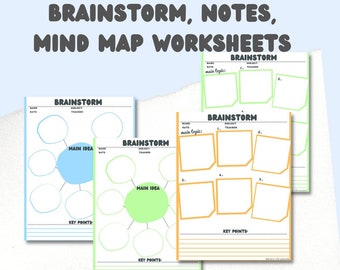 Schüler Schule Notizen druckbare Vorlesung Notizen Kinder Planer Mind Map Notizen Klassenzimmer Handschrift Notiz Vorlage Planer Seiten Schreiben Karte
