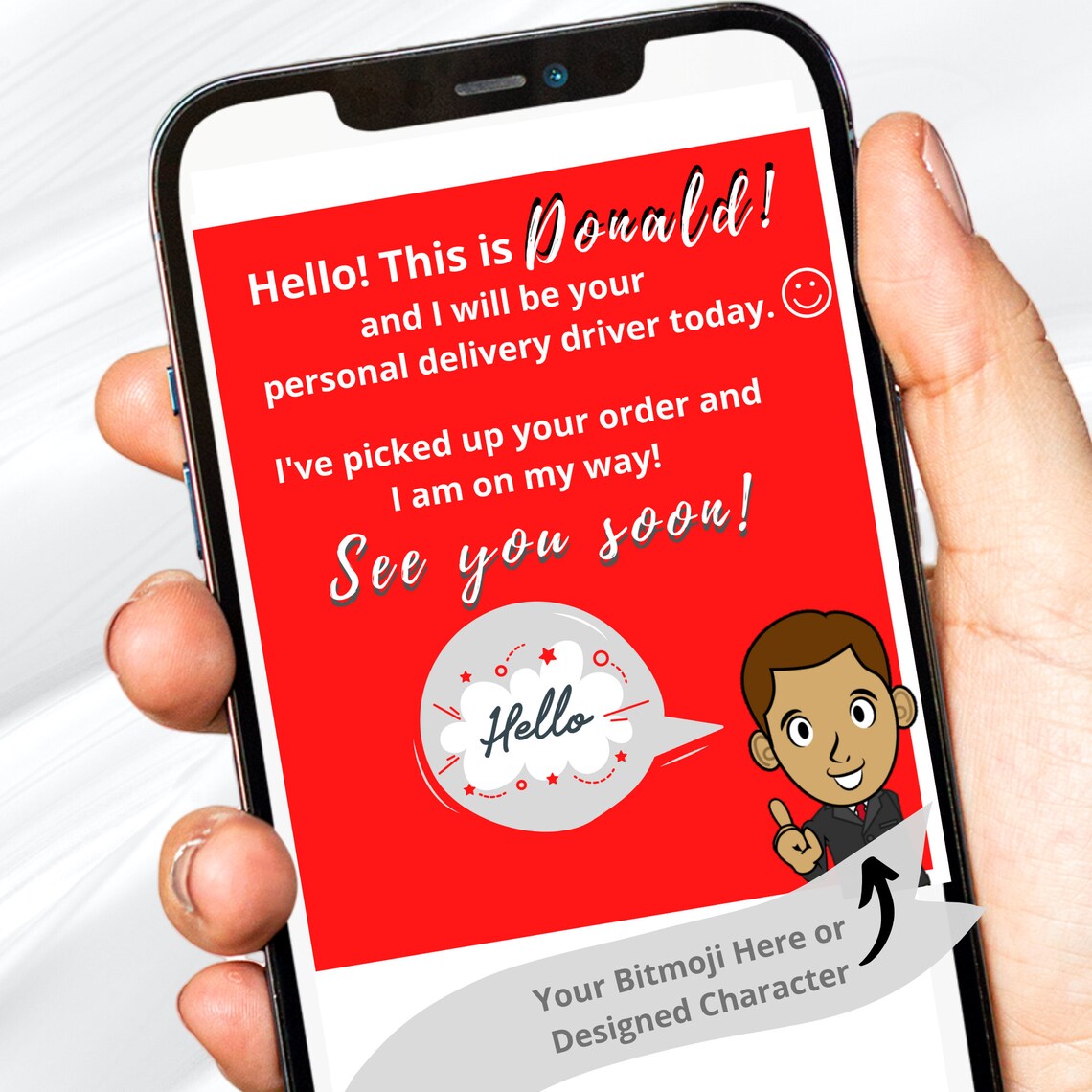 Doordash Animated Text Personalized GIF Digital Download on Etsy
