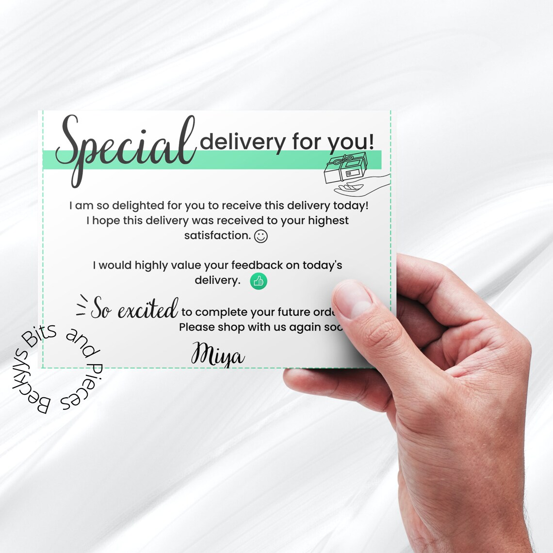 Special Delivery, Meal Delivery, Package Delivery, Note to Customer ...