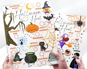 Halloween Scavenger Hunt, Digital Download | Toddler Game or Classroom Activity Neighborhood Walk Outdoor Decorations Eye Spy Movie Game