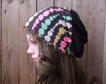 Slouchy Beanie Hat, Hair Loss Headwear, Cotton Beanie, Cancer Headwear, Cute Beanie, Chemo hat, Head Covering, Chemo hats for women
