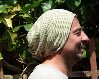 SENAPS- och SVART Herr Slouchy Mössa, Unisex Mössa, Mössa Kemohatt, Kemo Huvudbonad, Bomullsmössa, Huvudbonad, Mössa Huvudbonad