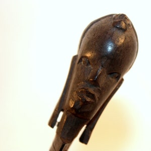 Vintage Hand Carved Head Letter Opener from Tanganyika