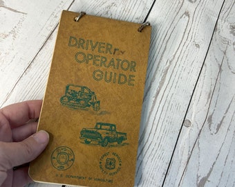 Driver and Operator Guide Book 1960s US Dept of Agriculture Automobile