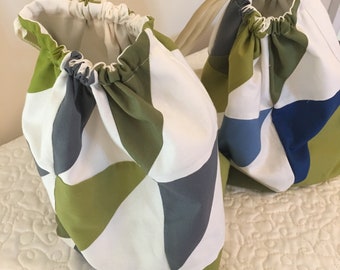 Baumwolle Draw String Projekt Tasche - Sockensack; Patchwork-Tasche