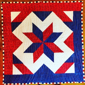 18&quot; Square Star Spangled Table Topper PDF Pattern  Download