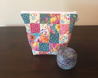 Quilted Project Bag - Zippered