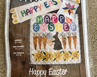 Happy Easter mit Passepartout, Nadelkissen, Garnitur & Muster von Primitive Gatherings