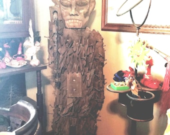 Extraordinarily Rare Large Nkisi Power Figure from the Congo - 5 Feet Tall - late 1800's